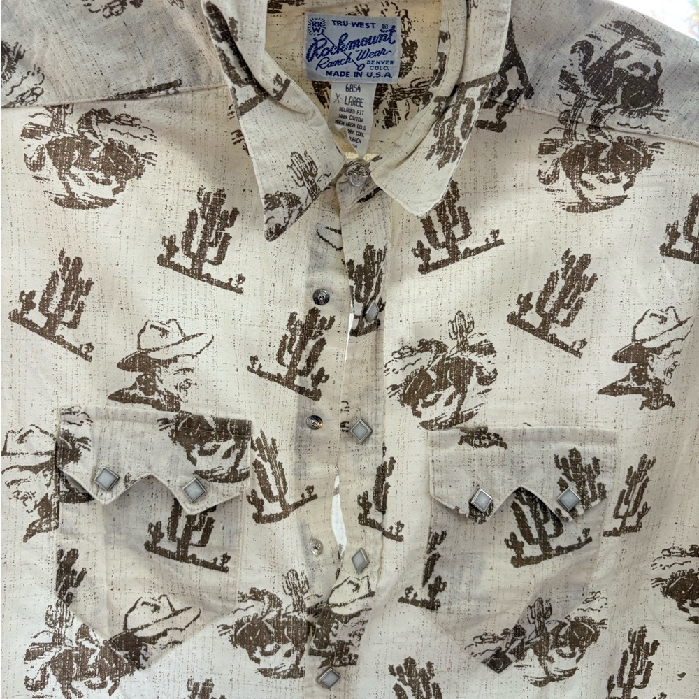 Christmas gift! Vintage western Rockmount Ranch Wear TRU-WEST made in U.S.A tag